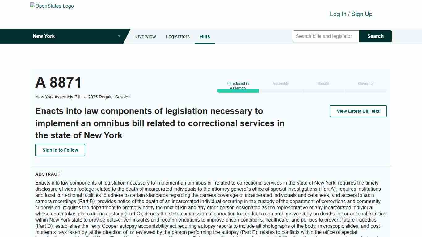 A 8871 - New York Assembly (2025-2026) - Open States